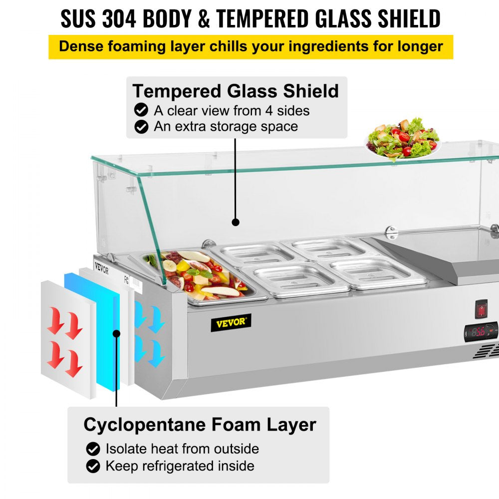 VRX1000/380 - 40-Inch VEVOR Prep Station with 150W Cooling System