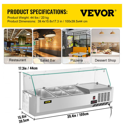 VRX1000/380 - 40-Inch VEVOR Prep Station with 150W Cooling System