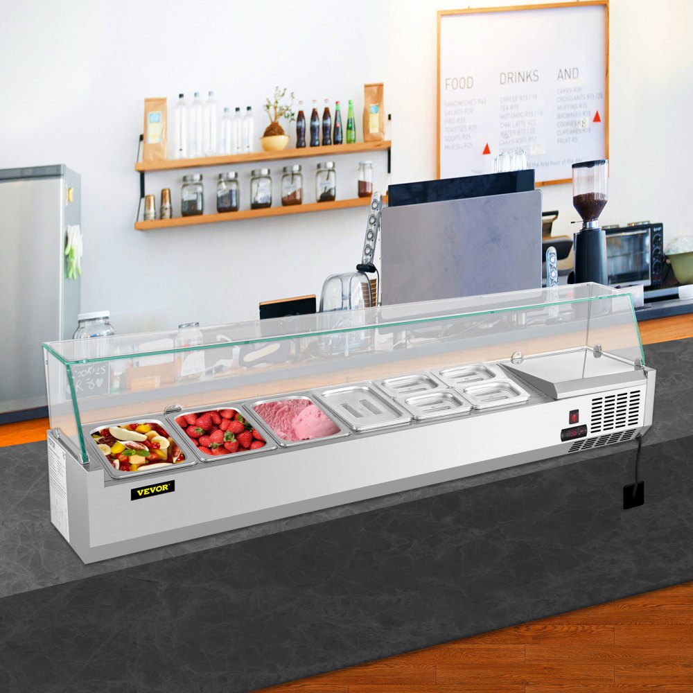 VRX1500/380 - 60-Inch VEVOR Condiment Prep Station with 16.8Qt Capacity