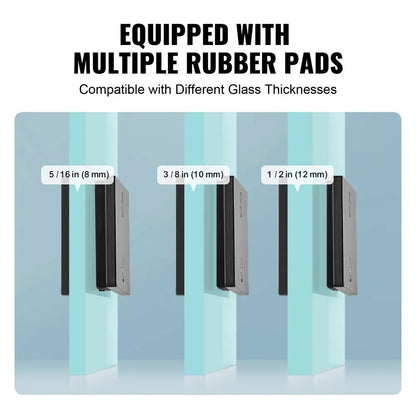 YSBLJ01 - Stainless Steel Glass Clamp for Panels, 0.31-0.47 inch Thickness