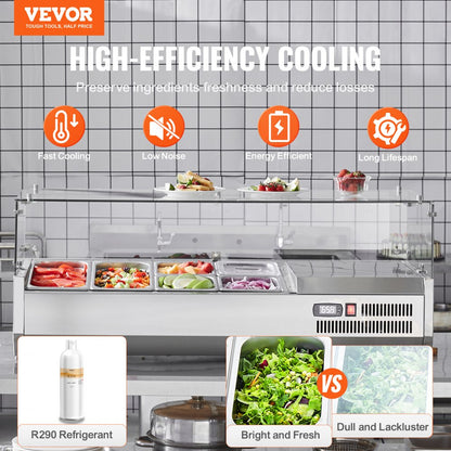 E48TW - Stainless Steel Refrigerated Prep Station with Modular Tray System