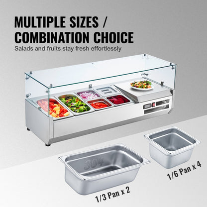 E48TW - Stainless Steel Refrigerated Prep Station with Modular Tray System