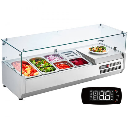 E48TW - Stainless Steel Refrigerated Prep Station with Modular Tray System