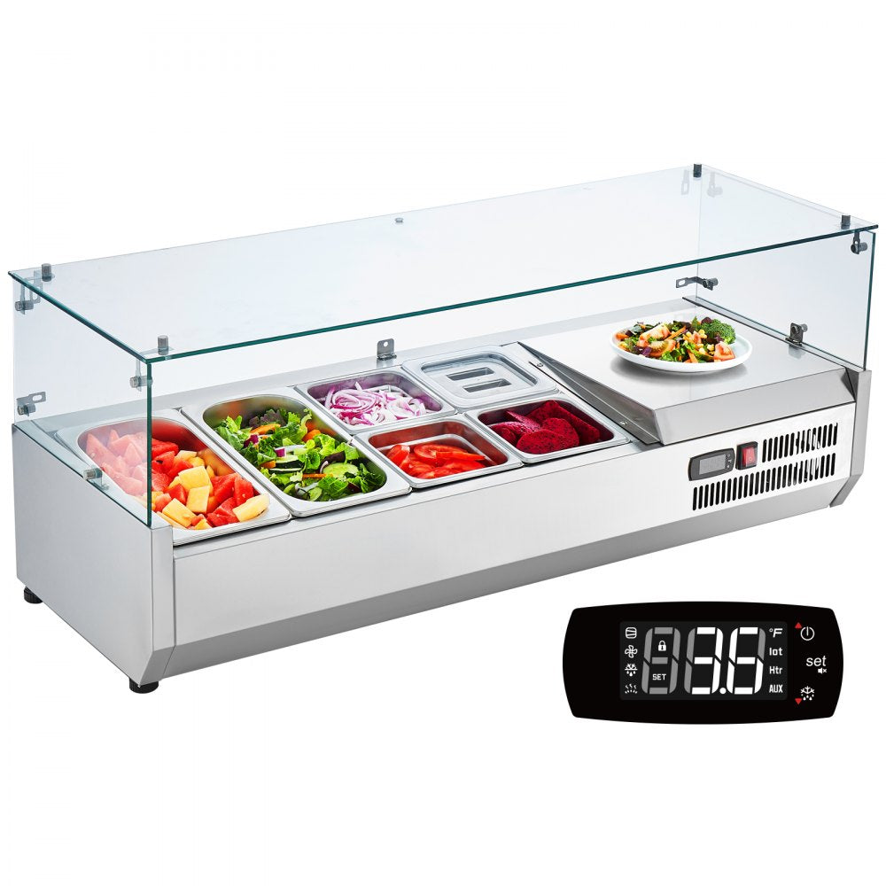 E48TW - Stainless Steel Refrigerated Prep Station with Modular Tray System
