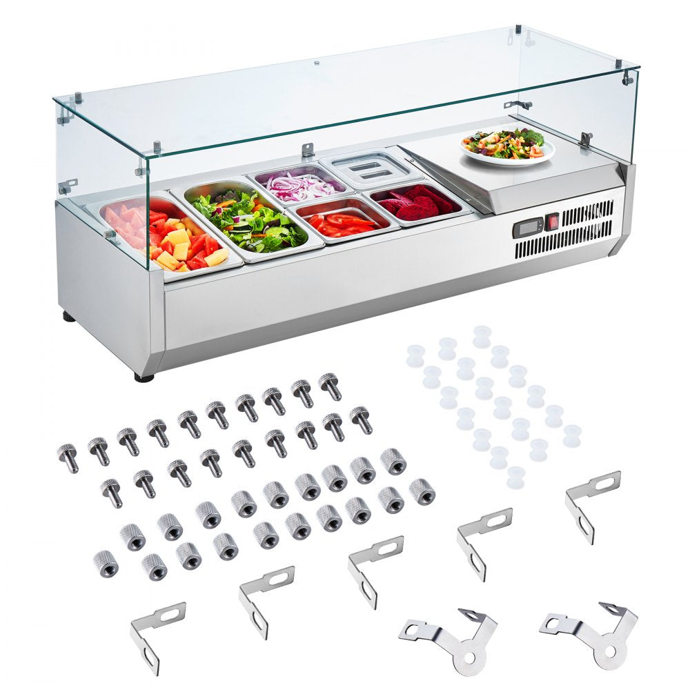 E48TW - Stainless Steel Refrigerated Prep Station with Modular Tray System