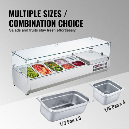 E55TW - 140W Refrigerated Sandwich Prep Station with Modular Tray System