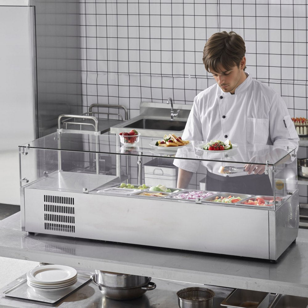E55TW - 140W Refrigerated Sandwich Prep Station with Modular Tray System