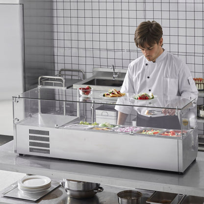 E55TW - 140W Refrigerated Sandwich Prep Station with Modular Tray System