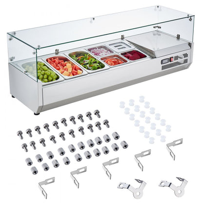E55TW - 140W Refrigerated Sandwich Prep Station with Modular Tray System