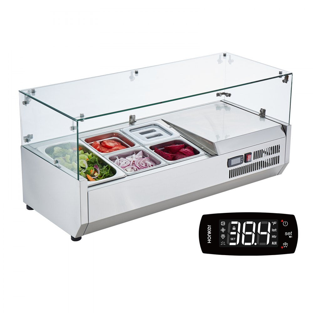 E40TW - 130W Refrigerated Condiment Prep Station with 1 1/3 Pan Capacity
