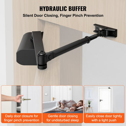 D202 - Silent Hydraulic Door Closer for Quiet Environments