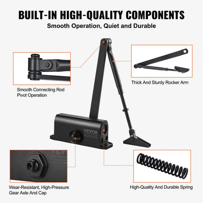 D202 - Silent Hydraulic Door Closer for Quiet Environments
