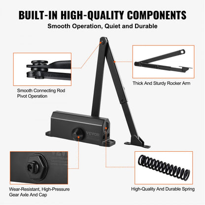 D300S - Smooth Hydraulic Door Closer for Quiet Operation