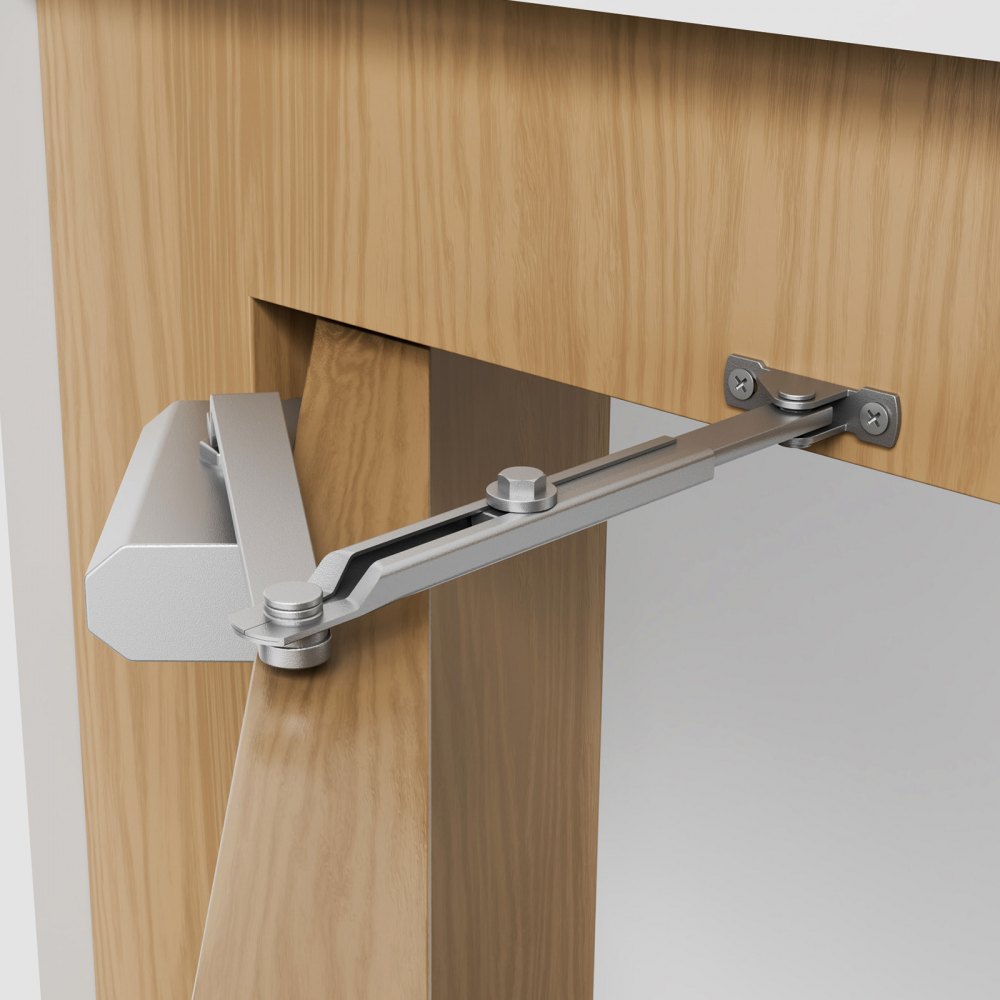 D300S - Automatic Silver Door Closer for Quiet Residential & Commercial Use