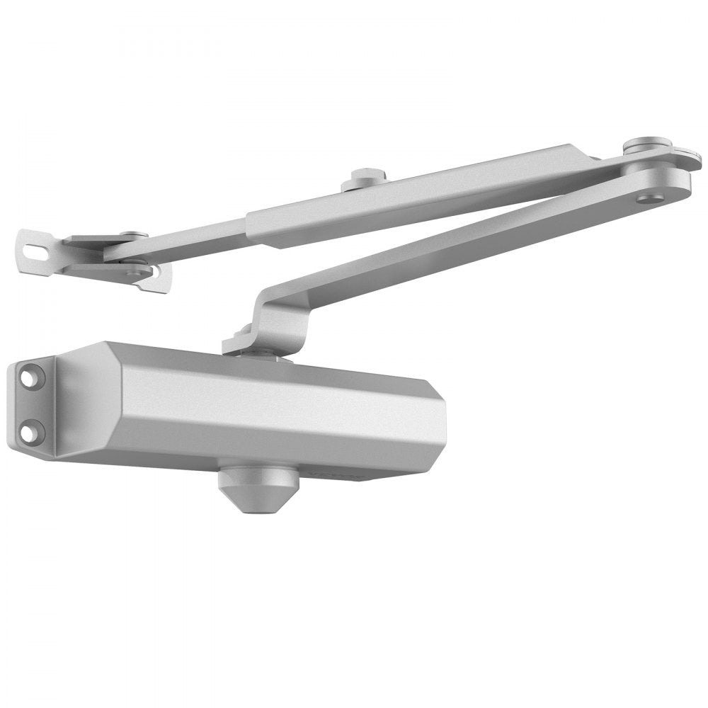 D300S - Automatic Silver Door Closer for Quiet Residential & Commercial Use