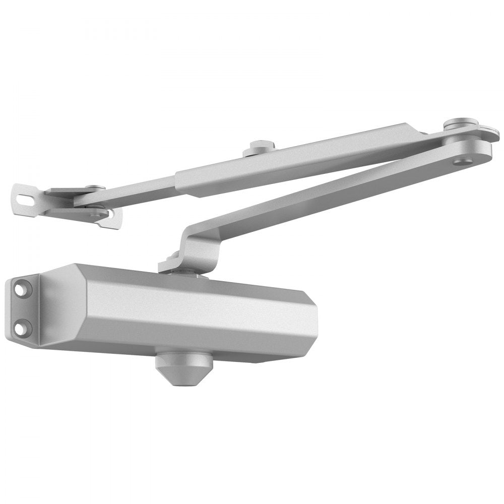 D300S - Automatic Silver Door Closer for Quiet Residential & Commercial Use
