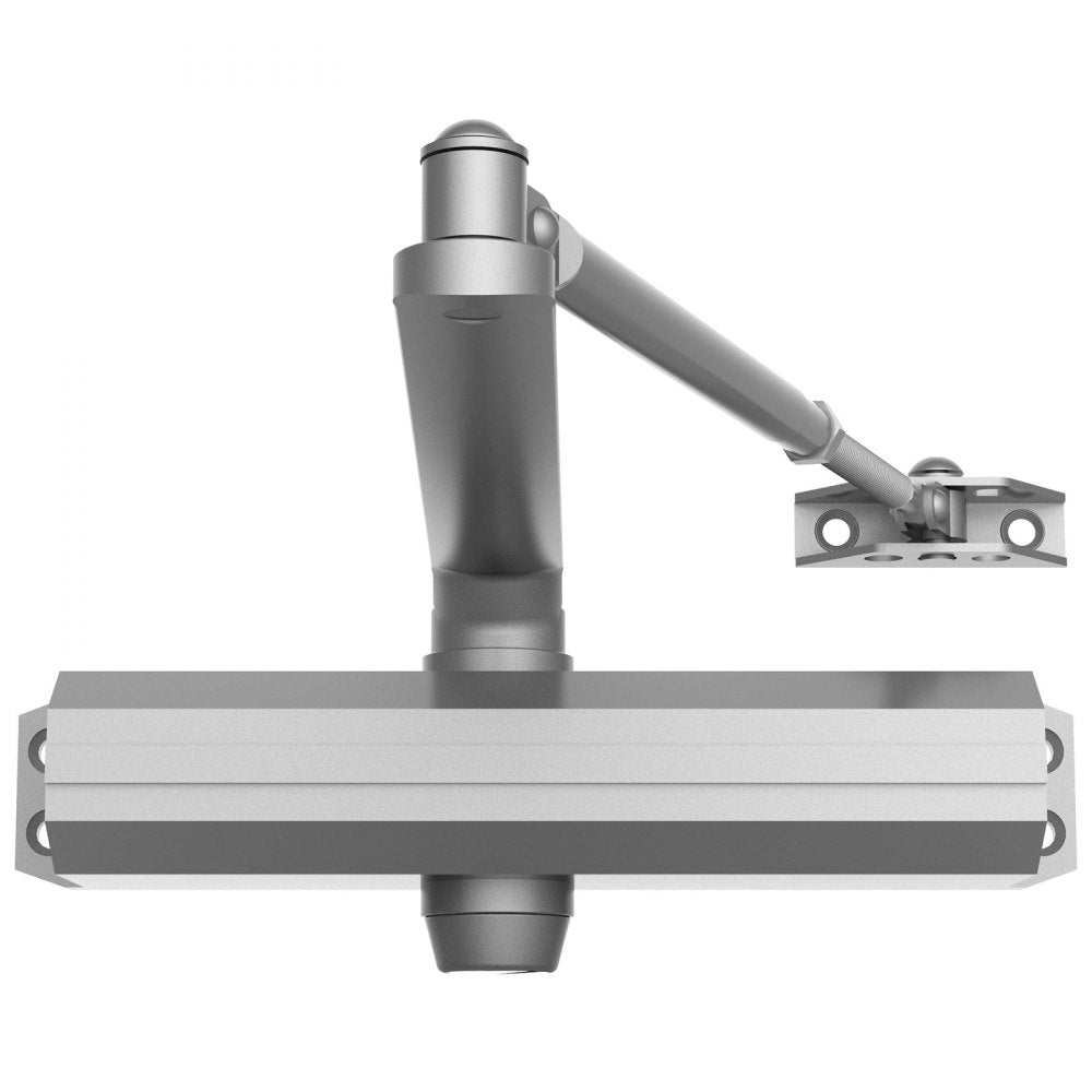 D4015 - Durable Silver Door Closer with Adjustable Speeds for 265 lbs