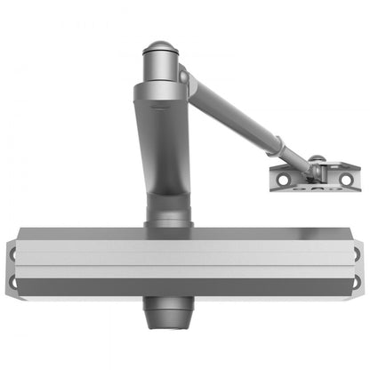 D4015 - Durable Silver Door Closer with Adjustable Speeds for 265 lbs