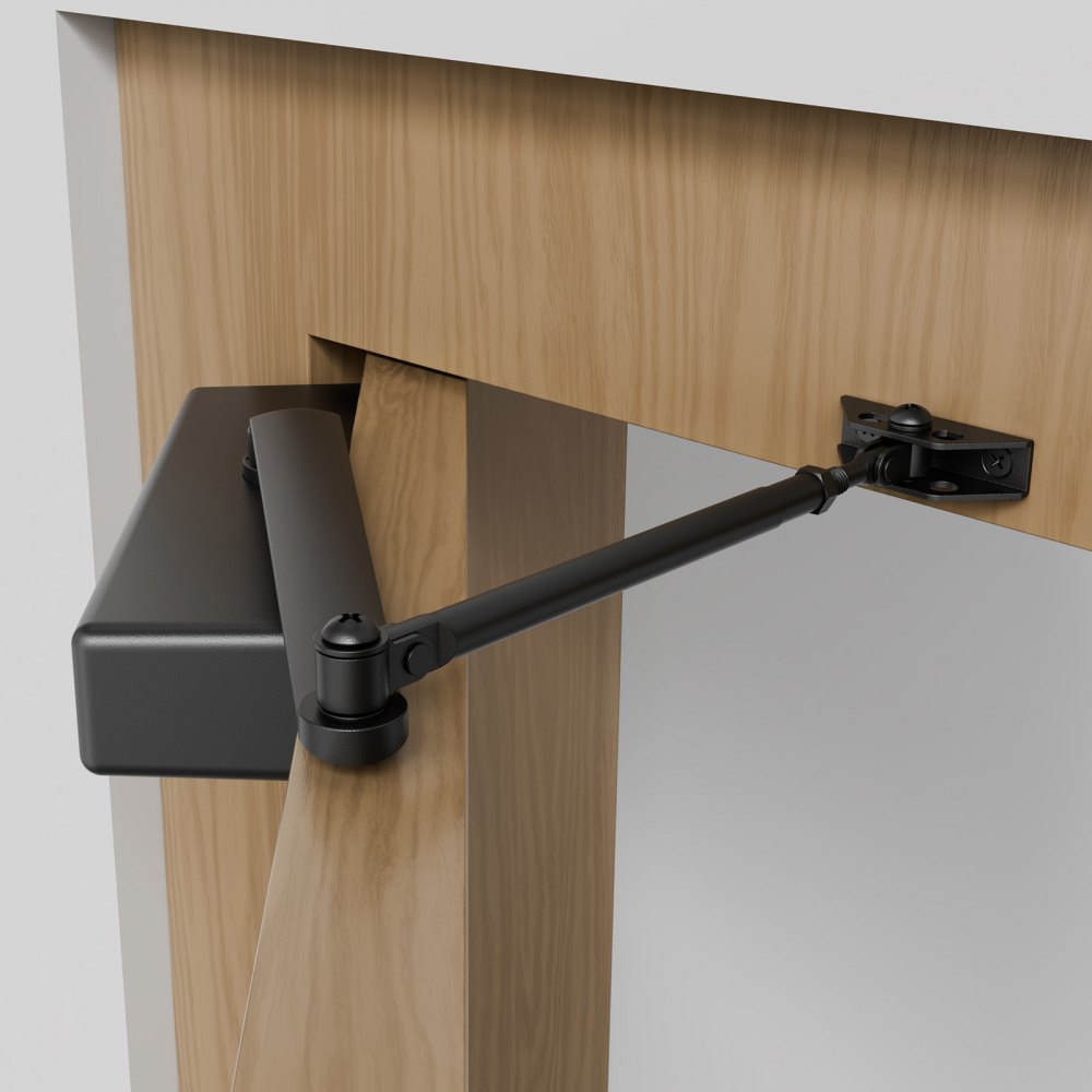 D4016 - Adjustable Hydraulic Door Closer for 330 lbs, Quiet Operation