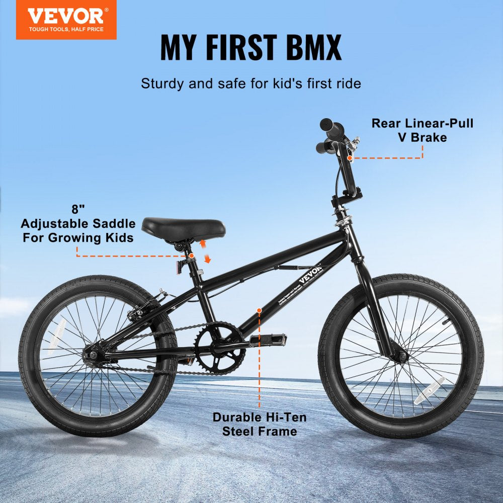 SS24005 - 18" Adjustable BMX Bike for Kids, Hi-Ten Steel Frame