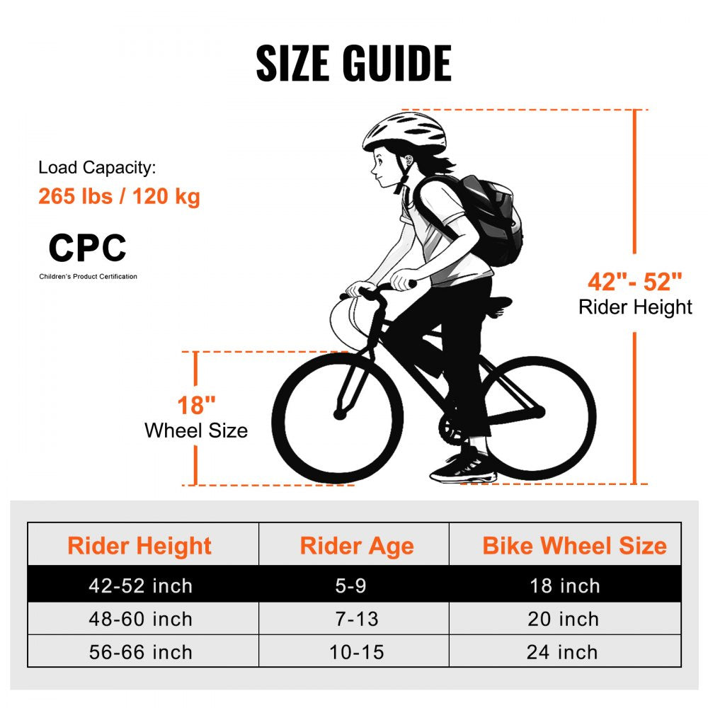 SS24005 - 18" Adjustable BMX Bike for Kids, Hi-Ten Steel Frame