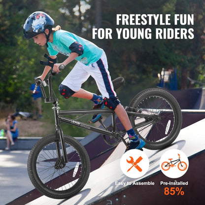 SS24005 - 18" Adjustable BMX Bike for Kids, Hi-Ten Steel Frame