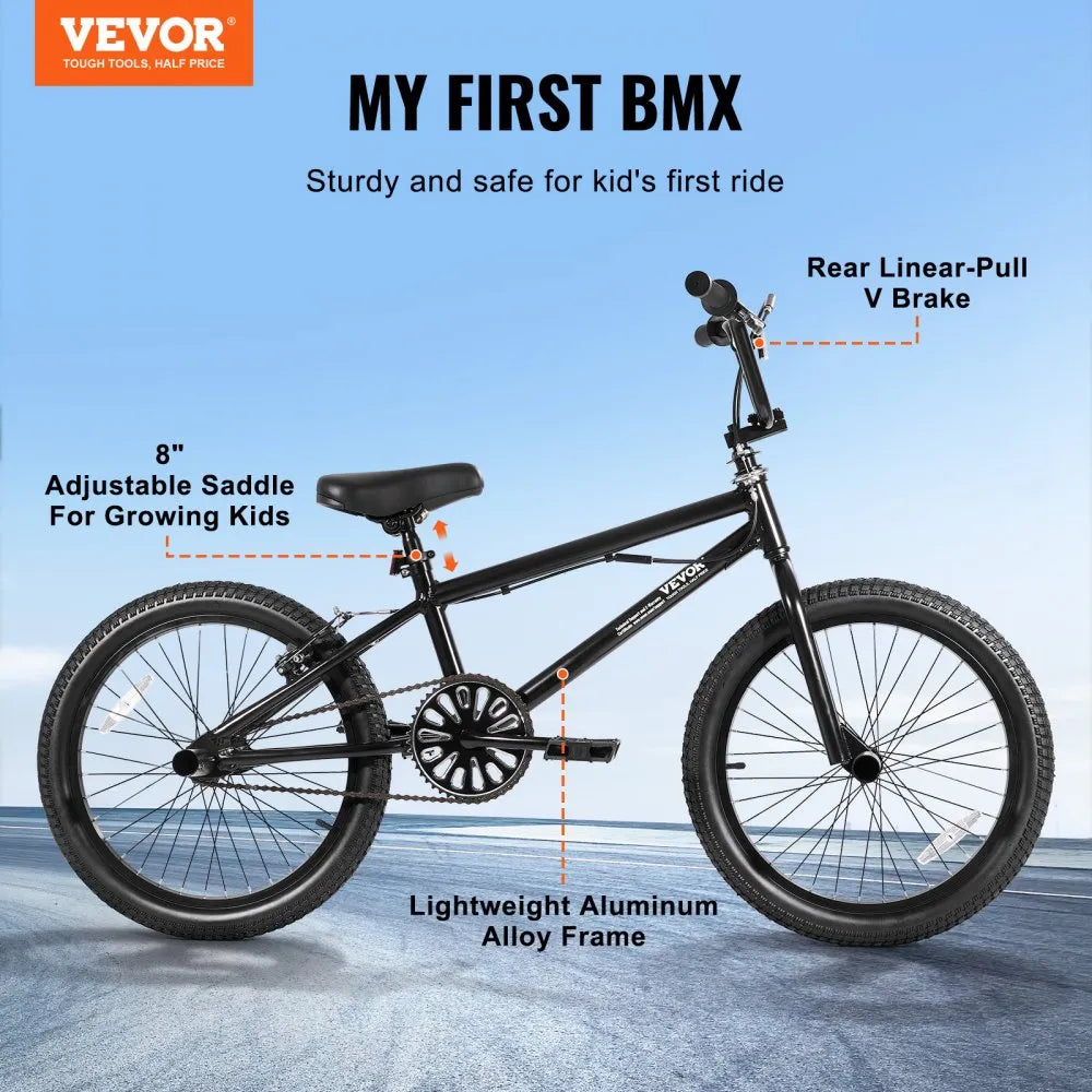 SS24001 - 20" Freestyle BMX Bike for Kids with Adjustable Saddle