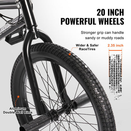 SS24004 - 20" VEVOR BMX Bike for Beginners with Adjustable Saddle