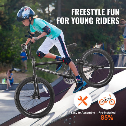 SS24004 - 20" VEVOR BMX Bike for Beginners with Adjustable Saddle