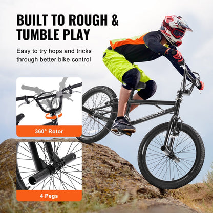 SS24003 - VEVOR 20" BMX Bike for Kids with Adjustable Seat and 360° Rotor