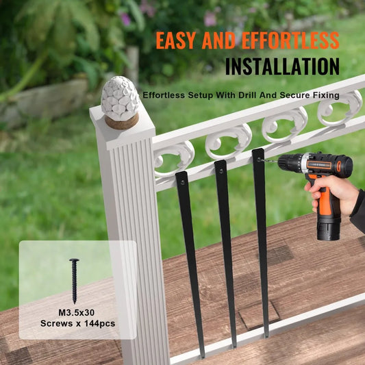 BP-38in-72 - Sleek 38'' Matte Black Balusters for Stylish Deck Design