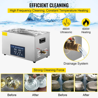 010618177035 - 22L Ultrasonic Cleaner with Heating & Dual Frequency
