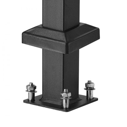 BP-45 - Adjustable Black Stair Handrail for Seniors, Rustproof & Versatile