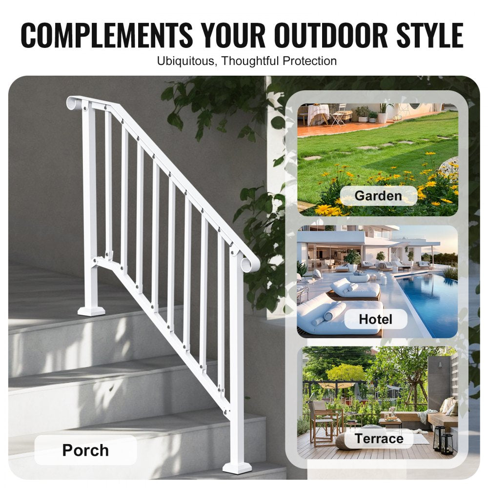 BP-45-W - Adjustable Outdoor Handrails for Stairs, Durable & Weatherproof