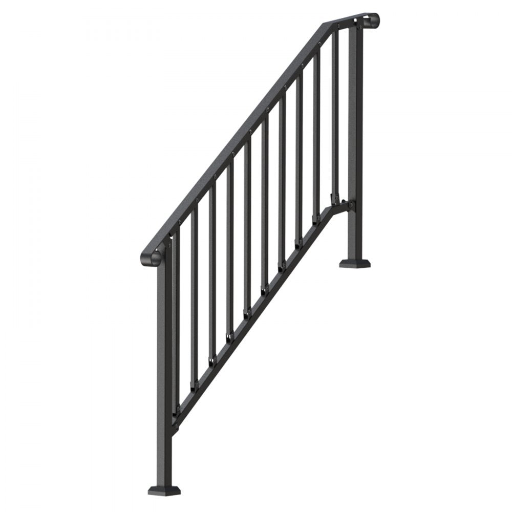 BP-56 - Durable 5-6 Step Outdoor Handrail with Adjustable Angle and Installation Kit