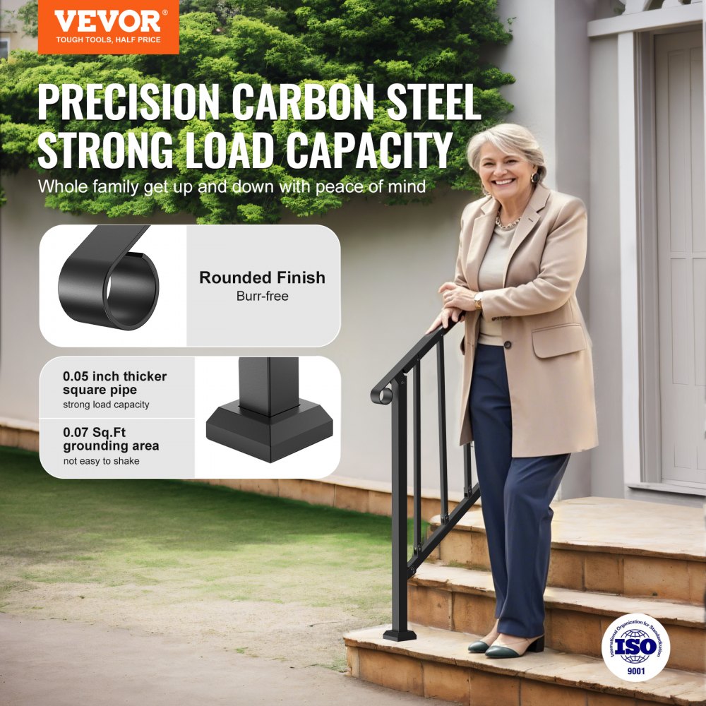 BP-23 - Adjustable Outdoor Handrails for Stairs & Balconies, Rustproof Quality