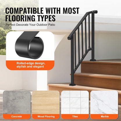 BP-23 - Adjustable Outdoor Handrails for Stairs & Balconies, Rustproof Quality