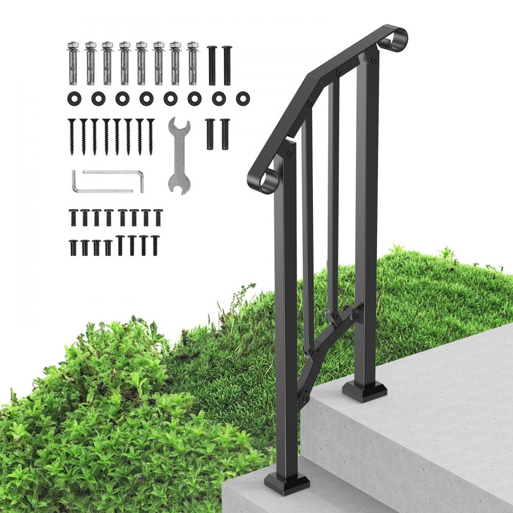 BP-12 - Durable Adjustable Handrails for Stairs & Porches, Rustproof Safety Support