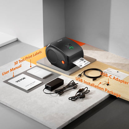010209989408 - High-Resolution Bluetooth Thermal Label Printer with Dual USB Connectivity