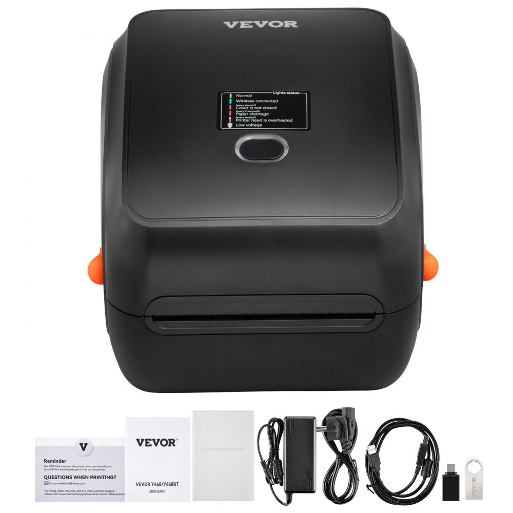 010209989408 - High-Resolution Bluetooth Thermal Label Printer with Dual USB Connectivity