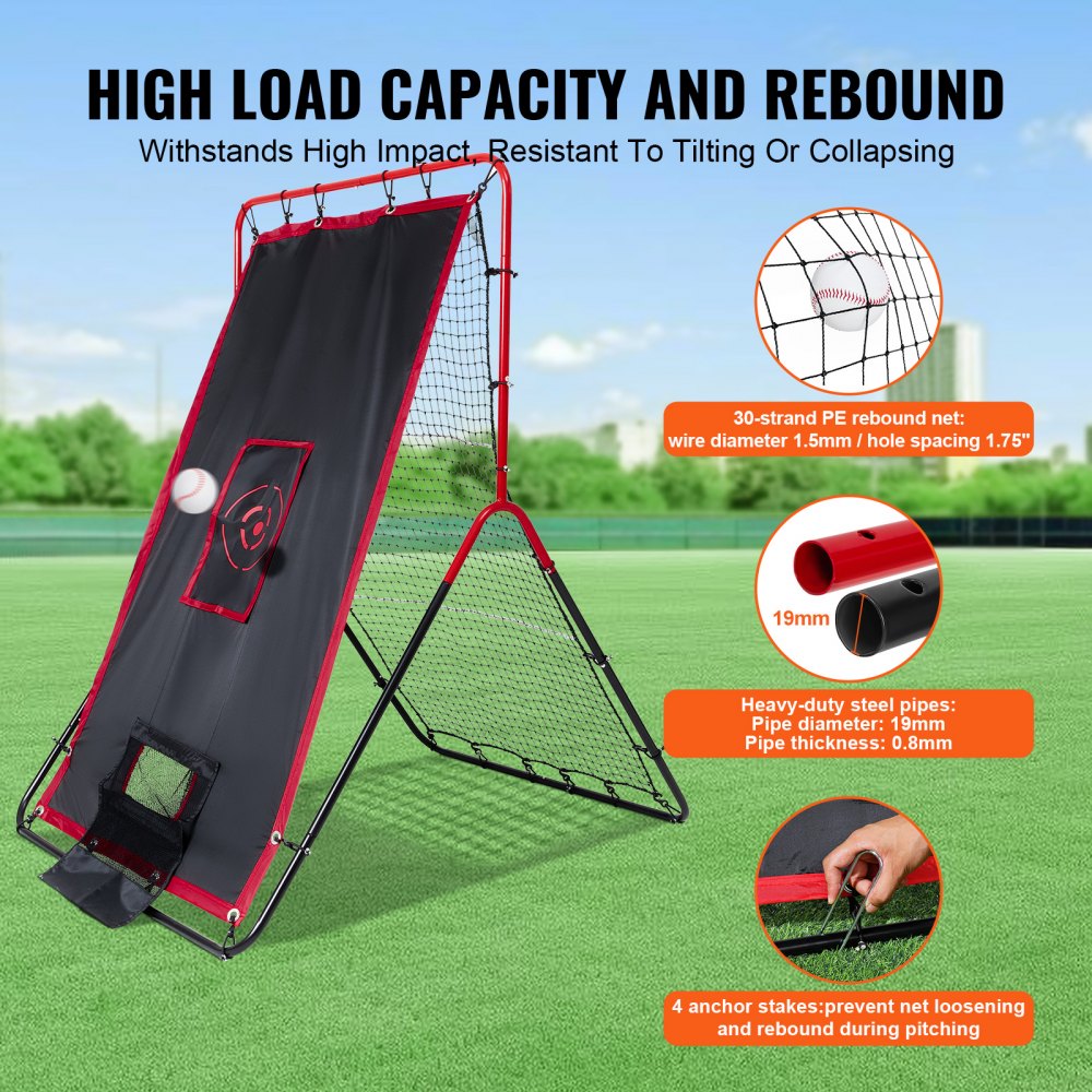 PDYHTW002 - Adjustable 3 x 4.5 ft Baseball Rebounder for Training