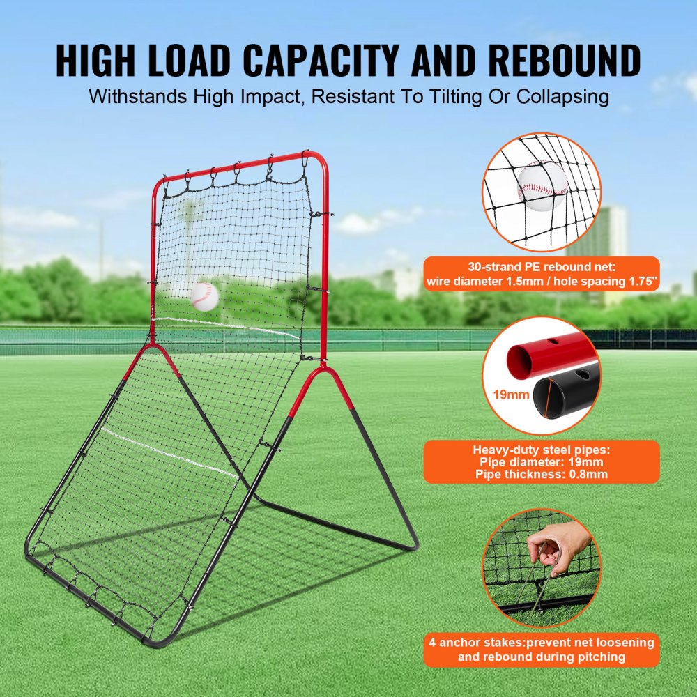 PDYHTW001 - 3 x 4.5 ft Versatile Baseball & Softball Rebound Net