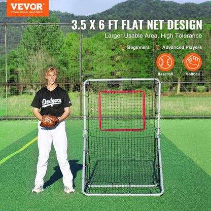 PDYHTW003 - 3.5 x 6 ft VEVOR Baseball Rebounder Net with Adjustable Angles