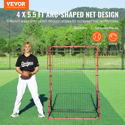 XH-4*5.5ft - 4' x 5.5' Baseball Rebounder Net for Skills Training