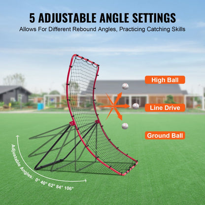 XH-4*5.5ft - 4' x 5.5' Baseball Rebounder Net for Skills Training