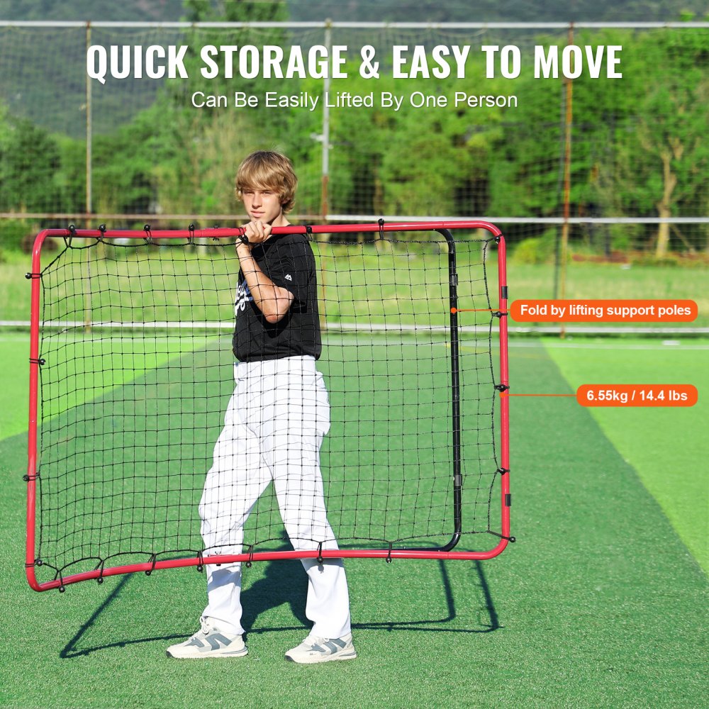 XH-4*5.5ft - 4' x 5.5' Baseball Rebounder Net for Skills Training