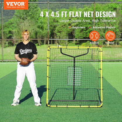XH-4x4.5ft - Adjustable Baseball Rebounder Net for All Skill Levels