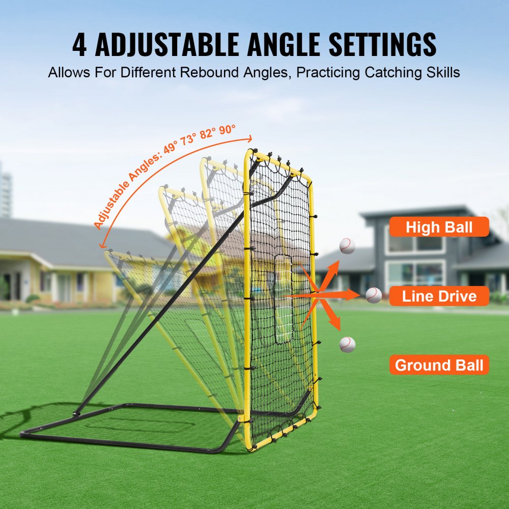 XH-4x4.5ft - Adjustable Baseball Rebounder Net for All Skill Levels