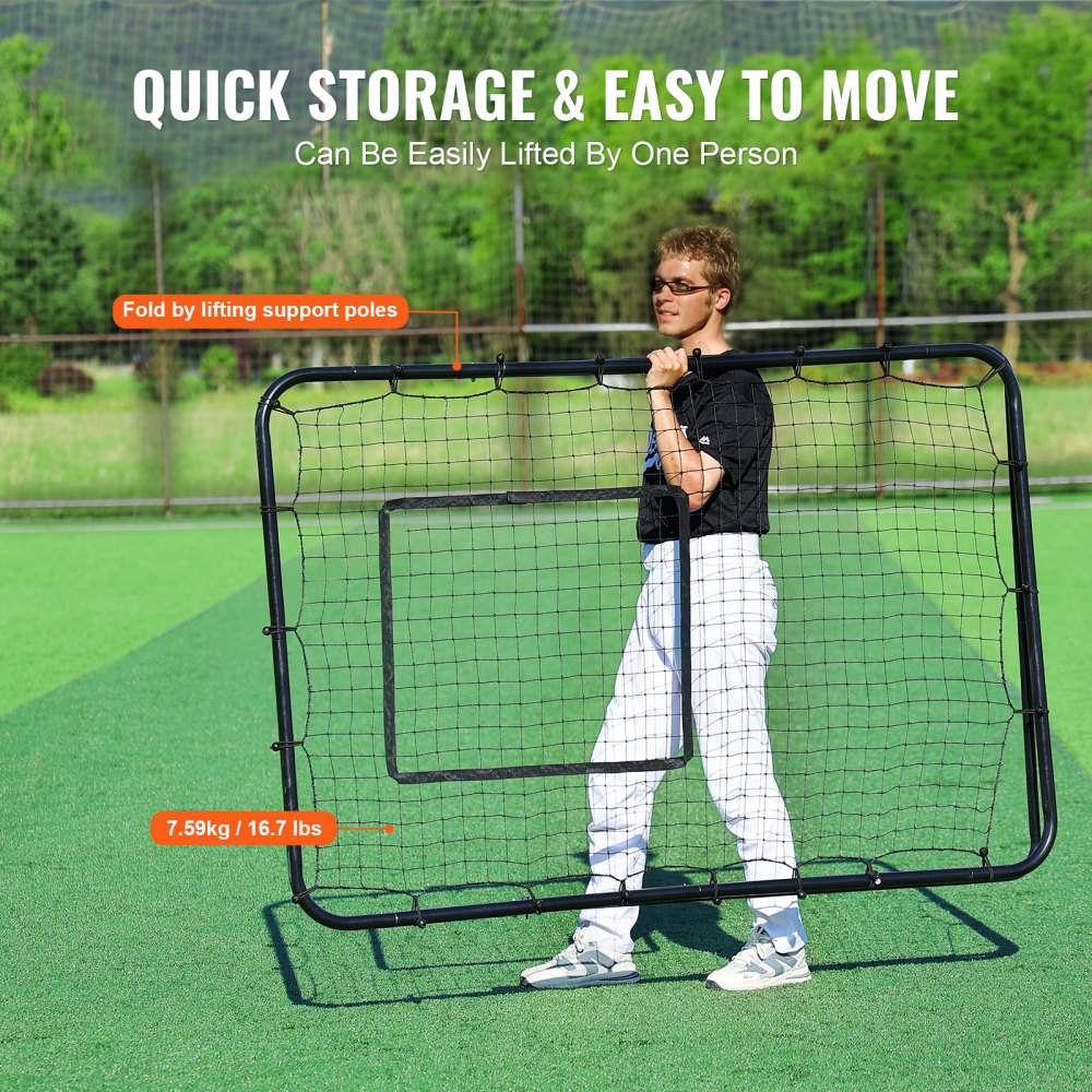 XH-6x4ft - 4x6ft Heavy-Duty Baseball Rebounder Net for Skill Training