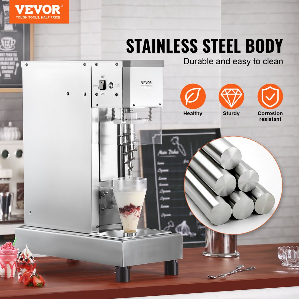 XZ-628 - 750W VEVOR Stainless Steel Ice Cream Blender with Splash Guard